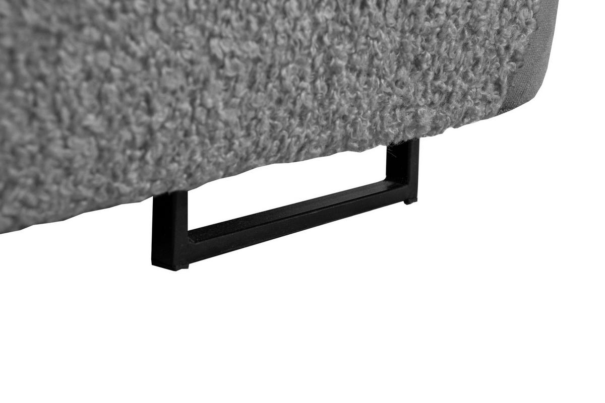 POSTELJA BOXSPRING 180 cm   x 200 cm  , tekstil siva  - črna/siva, Moderno, kovina/tekstil (180/200cm) - MID.YOU