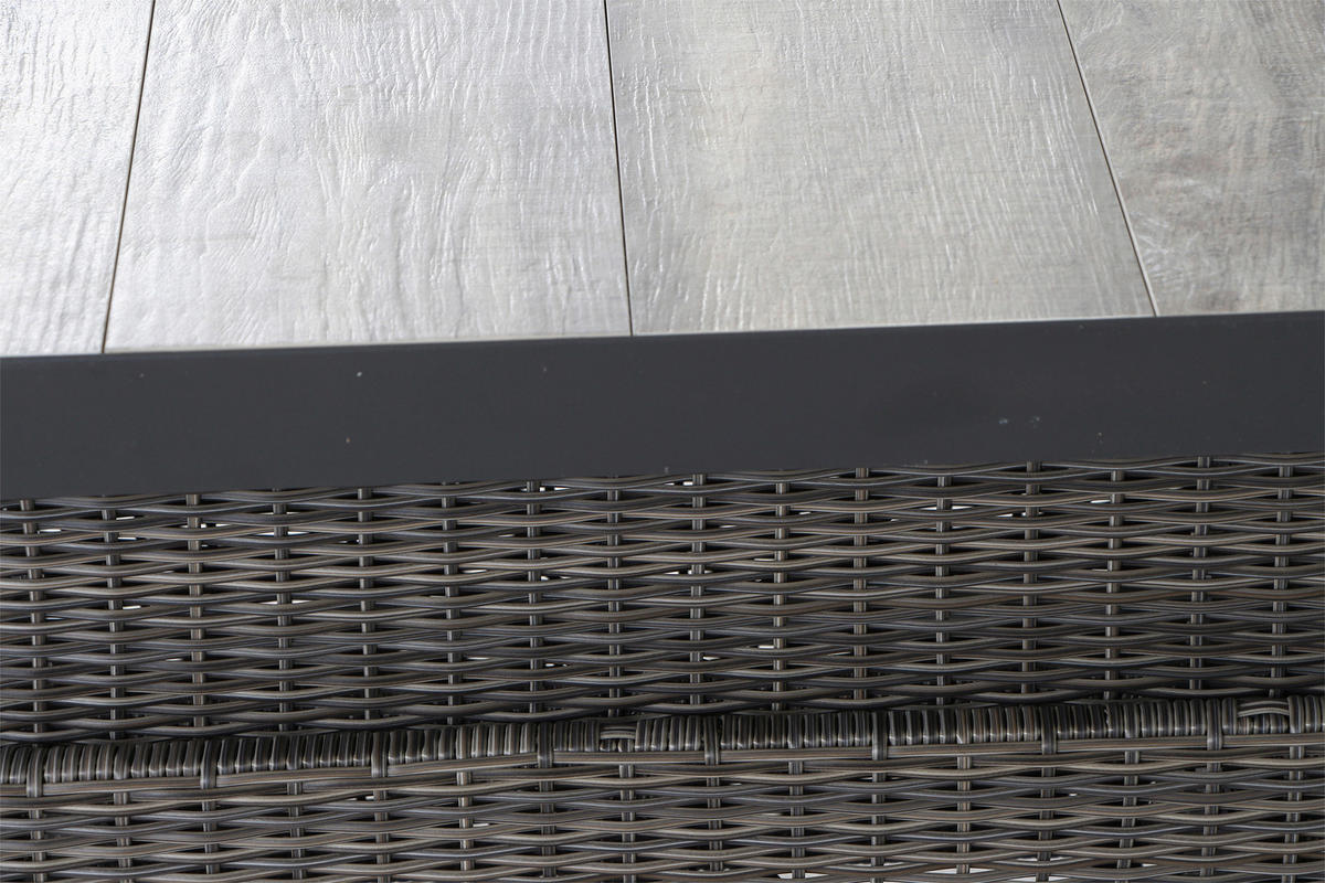 LOUNGEGARNITUR 4-teilig   72/103/160 cm Aluminium  - Grau, Basics, Keramik/Kunststoff (72/103/160cm) - Siena Garden