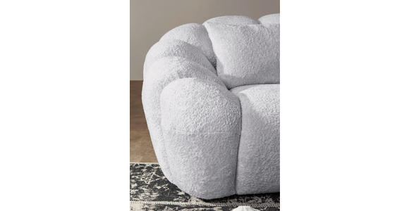 BIGSOFA in Chenille Hellgrau  - Hellgrau/Schwarz, KONVENTIONELL, Kunststoff/Textil (248/78/112cm) - Carryhome