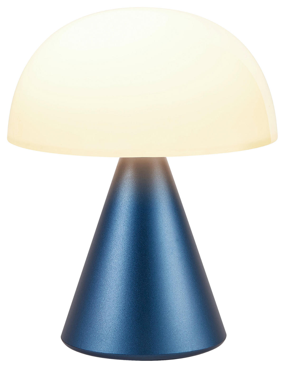 AKKU-TISCHLEUCHTE 14/17/14 cm   - Dunkelblau, Design, Kunststoff/Metall (14/17/14cm)