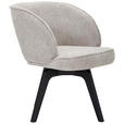 ARMLEHNSTUHL  in Webstoff  - Schwarz/Cappuccino, Design, Holz/Textil (63/83/62cm) - Novel