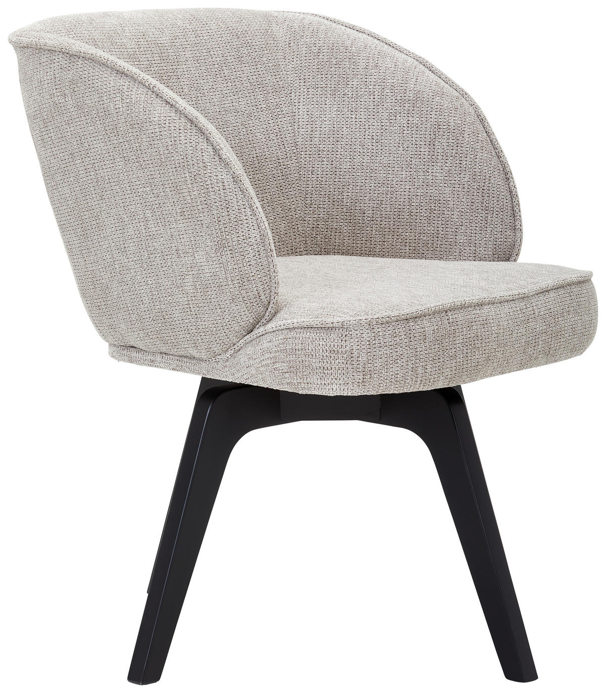 ARMLEHNSTUHL  in Webstoff  - Schwarz/Cappuccino, Design, Holz/Textil (63/83/62cm) - Novel