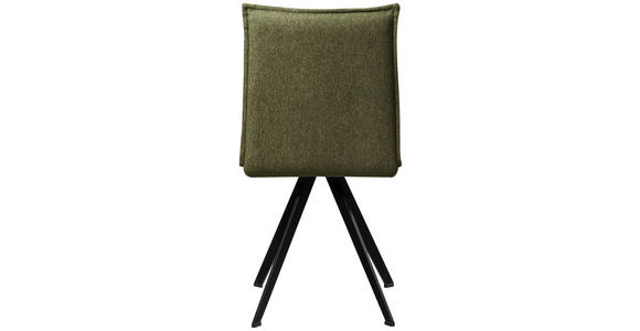 STUHL Webstoff Schwarz, Olivgrün Buche massiv - Schwarz/Olivgrün, Basics, Holz/Textil (46/91/61cm) - Carryhome