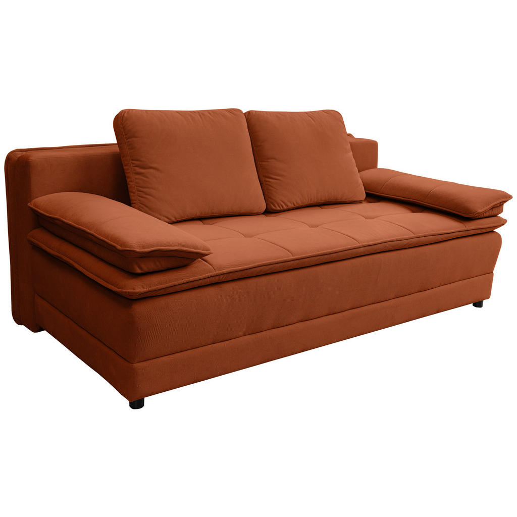 Thumbnail - Mid.you Schlafsofa, Rost, Textil, 2-Sitzer, Füllung: Schaumstoff, 202x73-92x105 cm, Made in EU, Liegefunktion, Wohnzimme...