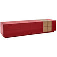 LOWBOARD QUADRA  in 210/46/52 cm  - Eichefarben/Dunkelrot, Design, Holz/Holzwerkstoff (210/46/52cm) - Ambiente