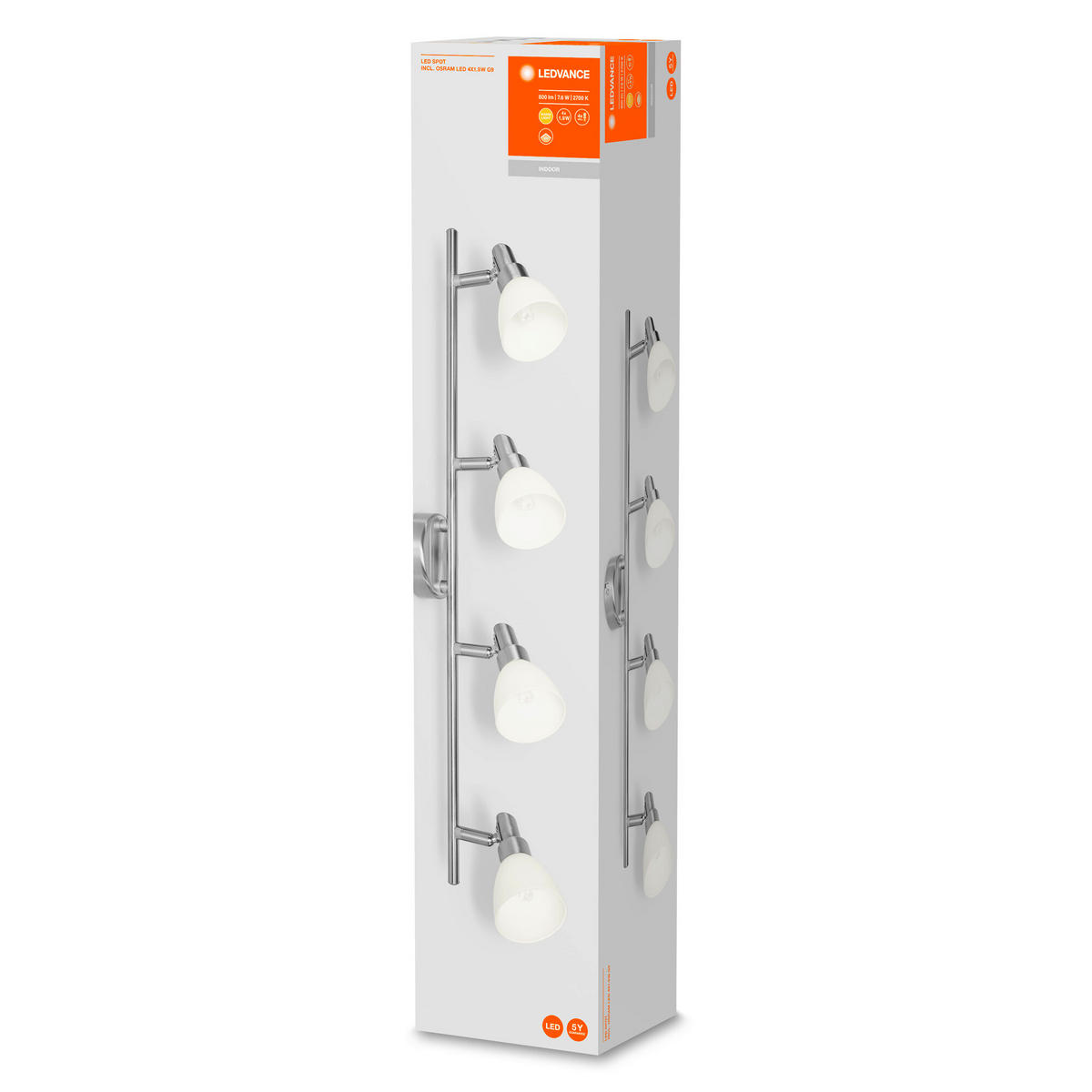DECKENSTRAHLER 64,6/9/16,5 cm   - Silberfarben, Basics, Metall (64,6/9/16,5cm) - Ledvance