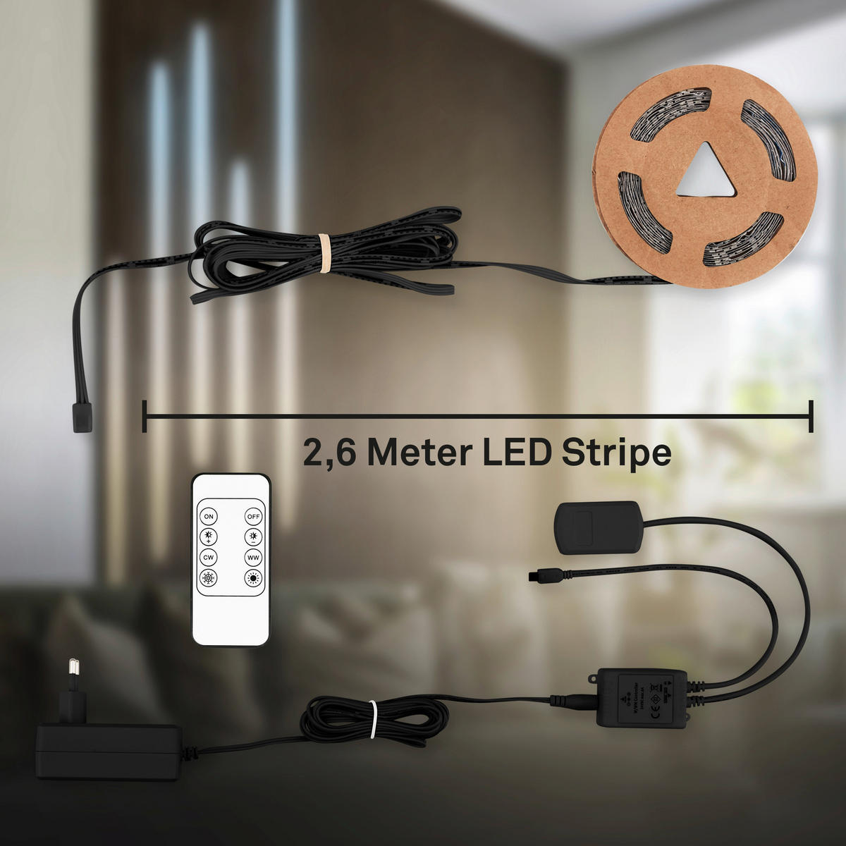 LED-TRAK  Pimp Your Panel Starterset /max 1300 lm (500 lm/m) lm/2700-6500 K// - bela, Basics, umetna masa (260cm)