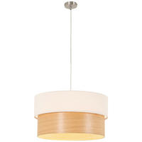 HÄNGELEUCHTE 45/120 cm   - Creme, MODERN, Holz/Kunststoff (45/120cm) - Novel