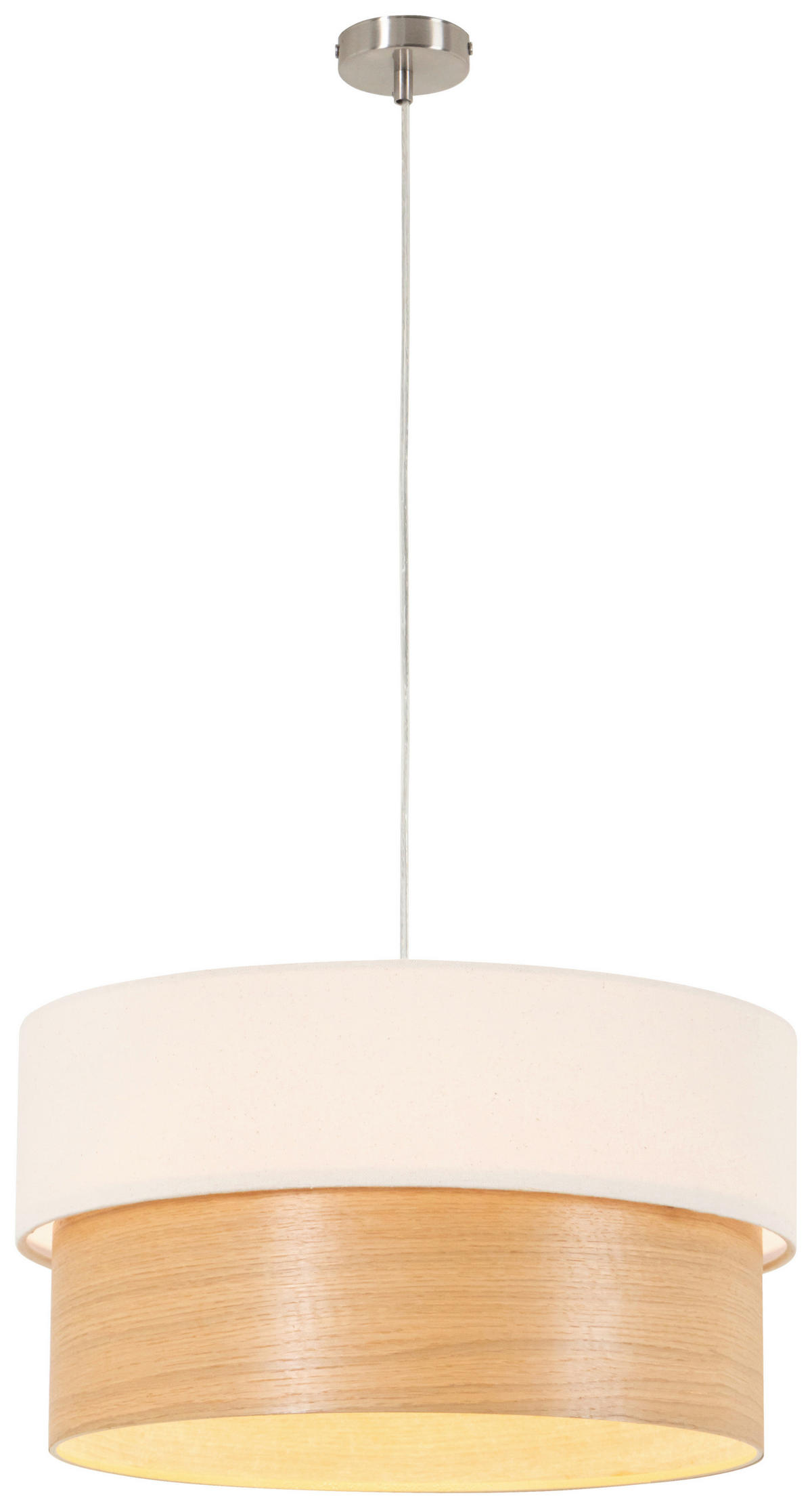 HÄNGELEUCHTE 45/120 cm   - Creme, MODERN, Holz/Kunststoff (45/120cm) - Novel