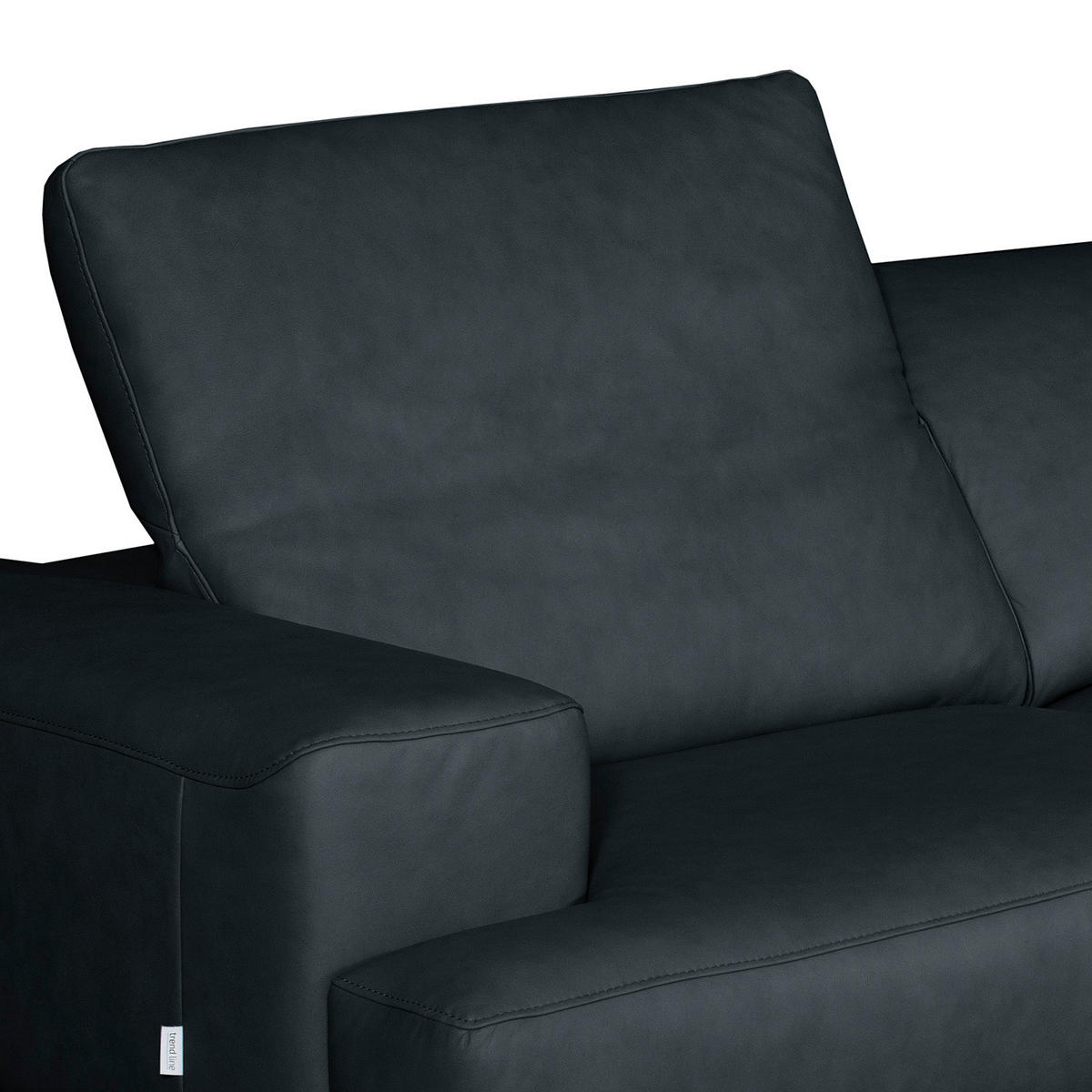 ECKSOFA  in Echtleder Grau  295/187 cm  - Chromfarben/Grau, Design, Leder/Metall (295/187cm) - Livetastic
