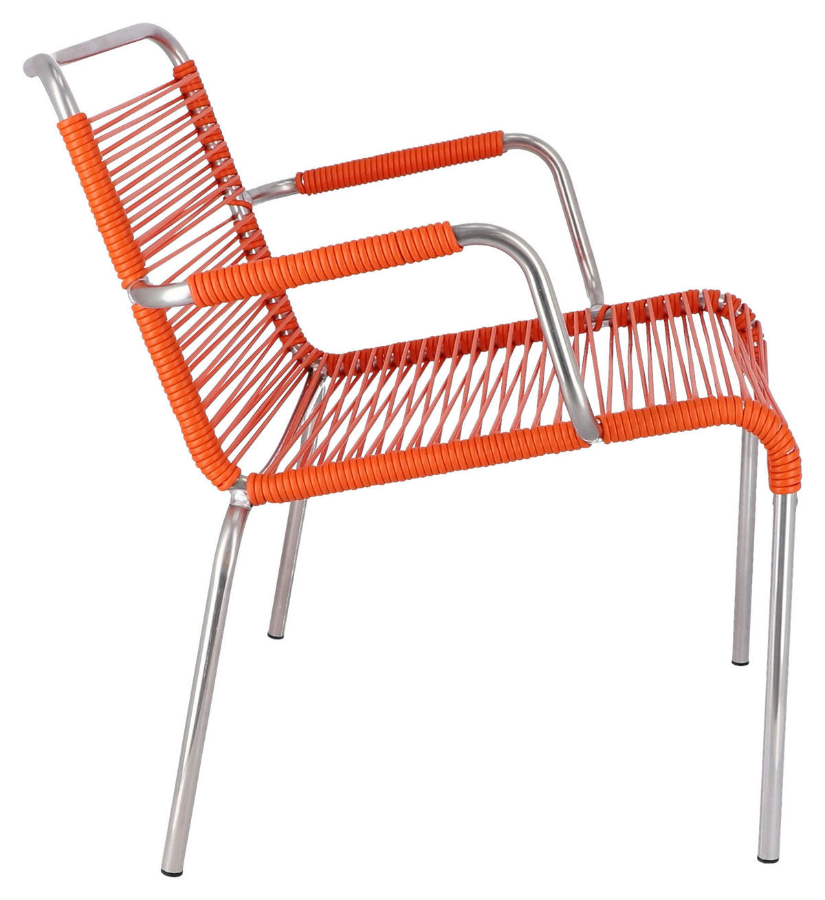 LOUNGESESSEL Orange, Alufarben Aluminium  - Alufarben/Orange, MODERN, Kunststoff/Metall (69/70/66cm) - FIAM