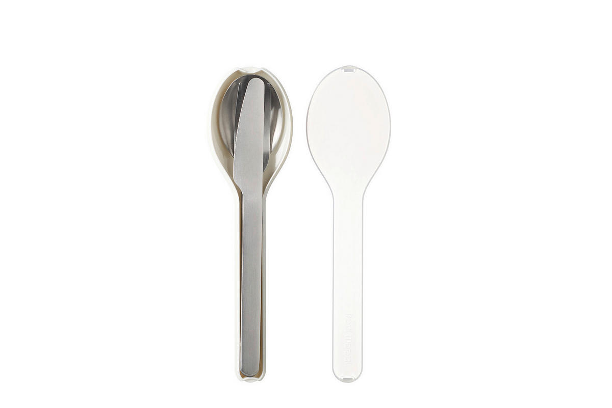 BESTECKSET   - Weiss, Basics, Kunststoff/Metall (19,5/5,1/2,3cm) - Mepal