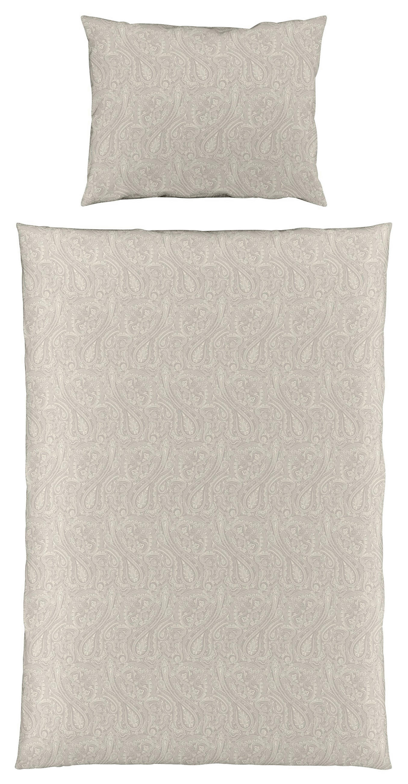 POVLEČENÍ, damašek, světle šedá, 140/200 cm - světle šedá, Basics, textil (140/200cm) - Fleuresse