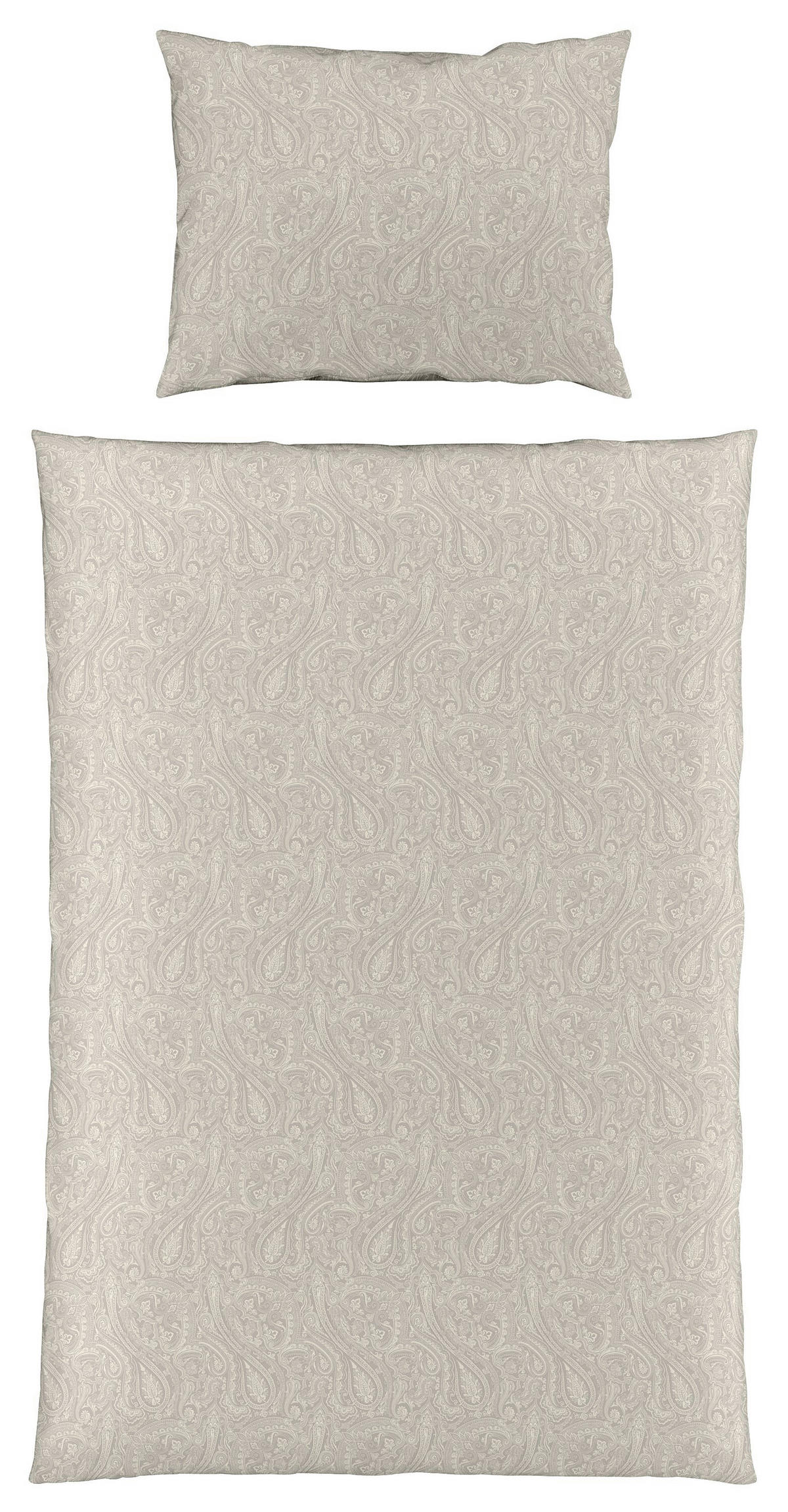 POVLEČENÍ, damašek, světle šedá, 140/200 cm - světle šedá, Basics, textil (140/200cm) - Fleuresse