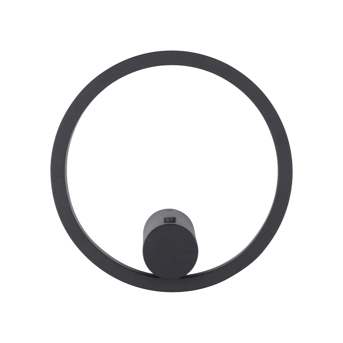 AKKU-WANDLEUCHTE 22/17,5/22 cm   - Anthrazit, Design, Kunststoff/Metall (22/17,5/22cm)