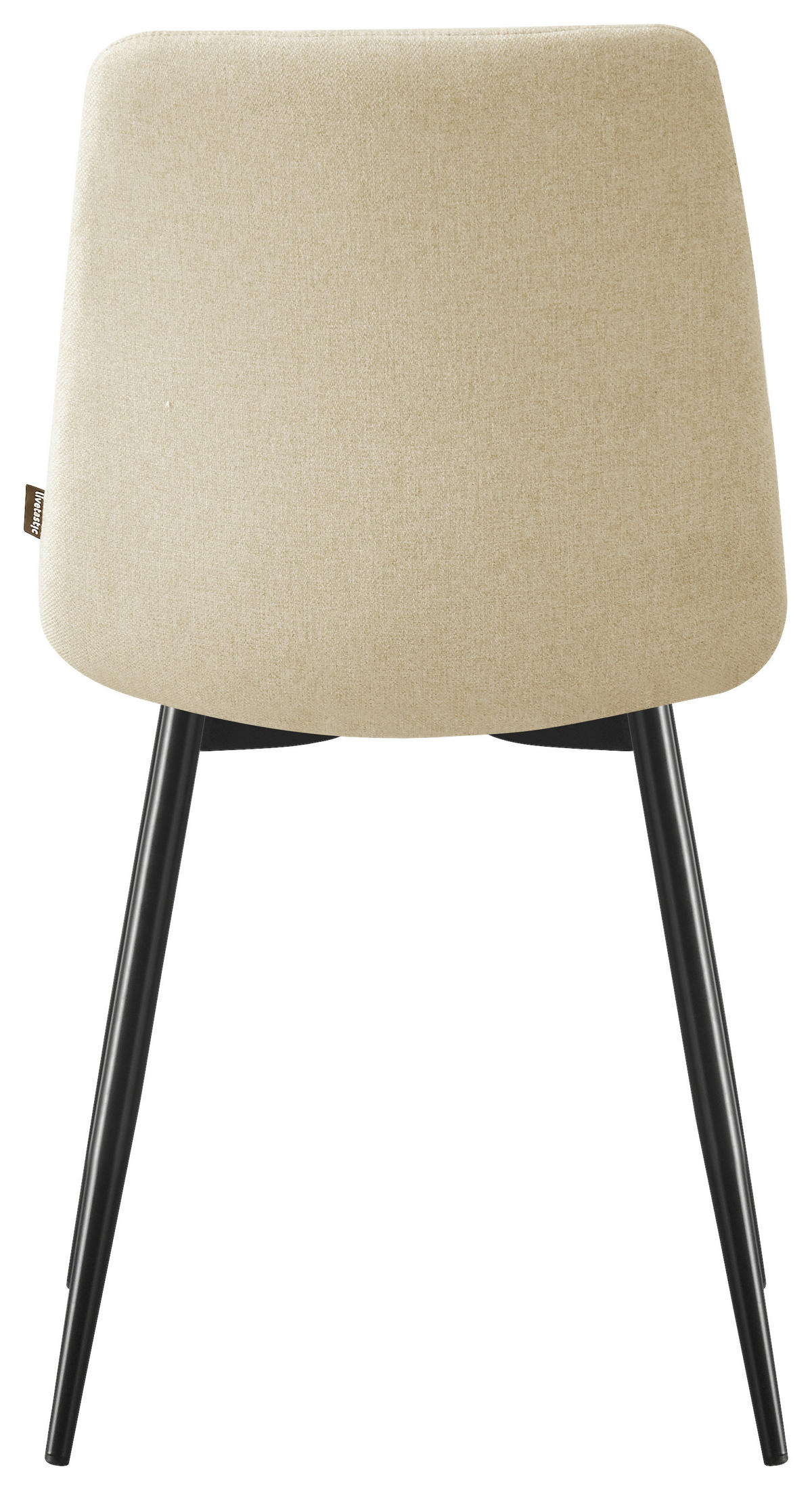 STUHL  in Eisen Webstoff Holz, Metall, Textil  - Beige/Schwarz, MODERN, Holz/Textil (45/86/55cm) - Livetastic