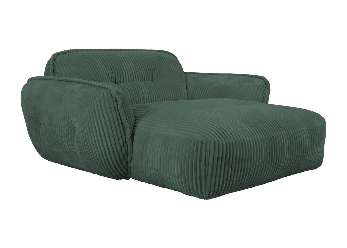 XXL-SESSEL - Dunkelgrün/Schwarz, MODERN, Kunststoff/Textil (182/87/184cm) - Trendmanufaktur