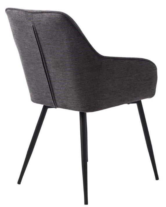 STOL MED ARMSTÖD  - mörkgrå/svart, Design, metall/textil (58/84/59cm) - Niels Andersson