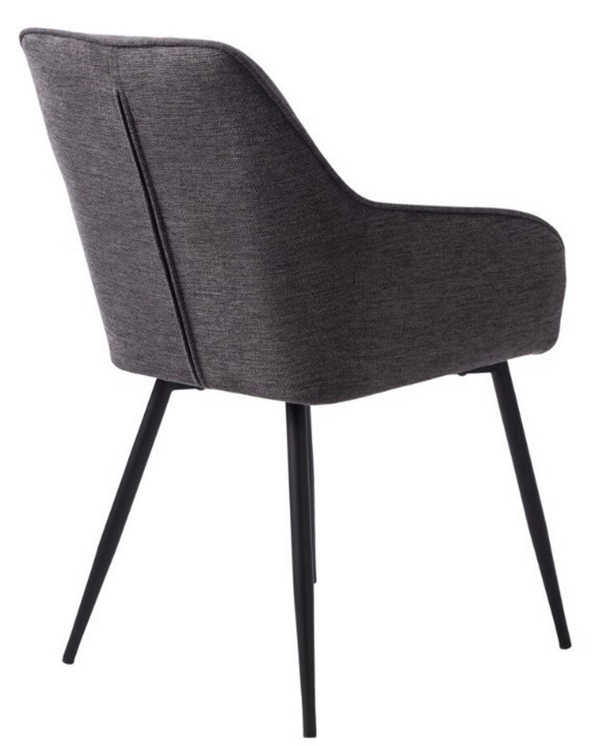 STOL MED ARMSTÖD flatväv  - mörkgrå/svart, Design, metall/textil (58/84/59cm) - Niels Andersson