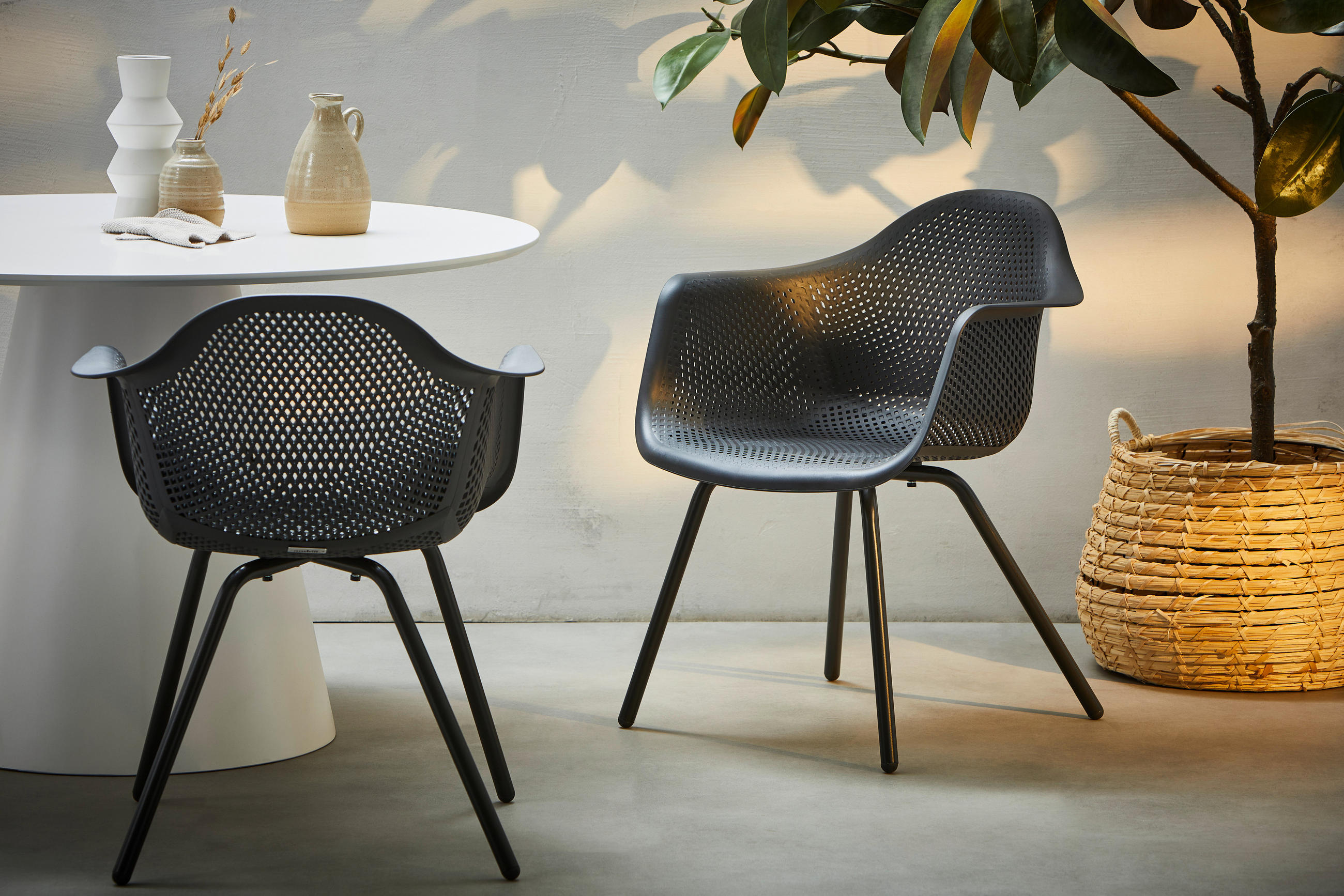 GARTENSESSEL Metall, Kunststoff Anthrazit  - Anthrazit, Design, Kunststoff/Metall (62,3/78,3/62,7cm) - Ambia Garden