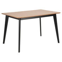JEDILNA MIZA, črna, barve hrasta  - črna/barve hrasta, Konvencionalno, leseni material (120/80/76cm) - Carryhome