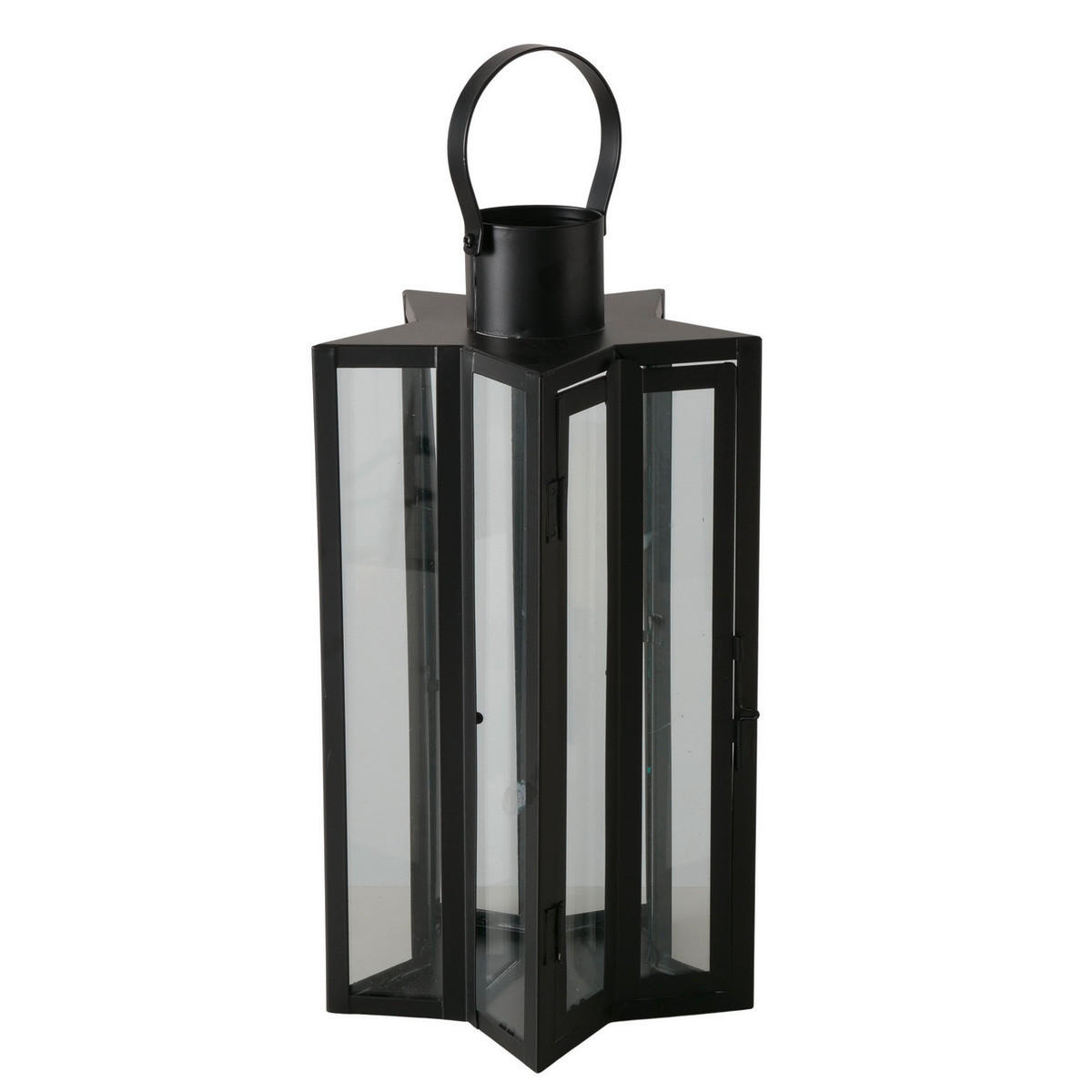 LAMPÁŠ kov, sklo - čierna, Basics, kov/sklo (22/22/40,5cm)