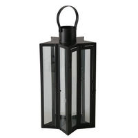 LAMPÁŠ kov, sklo - čierna, Basics, kov/sklo (22/22/40,5cm)
