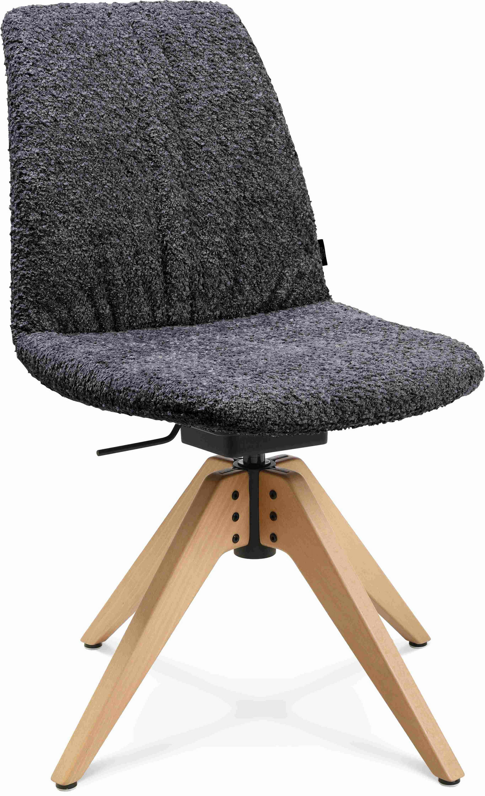 STUHL  in Webstoff  - Eichefarben/Lavagrau, Design, Holz/Textil (46/82,5-85,25/55cm) - Johann Jakob