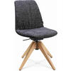 STUHL  in Webstoff  - Eichefarben/Lavagrau, Design, Holz/Textil (46/82,5-85,25/55cm) - Johann Jakob