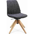 STUHL - Eichefarben/Lavagrau, Design, Holz/Textil (46/82,5-85,25/55cm) - Johann Jakob