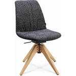 STUHL - Eichefarben/Lavagrau, Design, Holz/Textil (46/82,5-85,25/55cm) - Johann Jakob