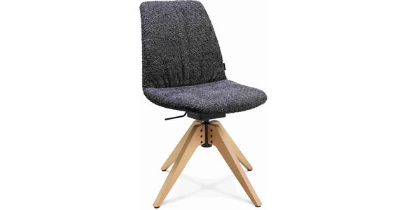 STUHL - Eichefarben/Lavagrau, Design, Holz/Textil (46/82,5-85,25/55cm) - Johann Jakob