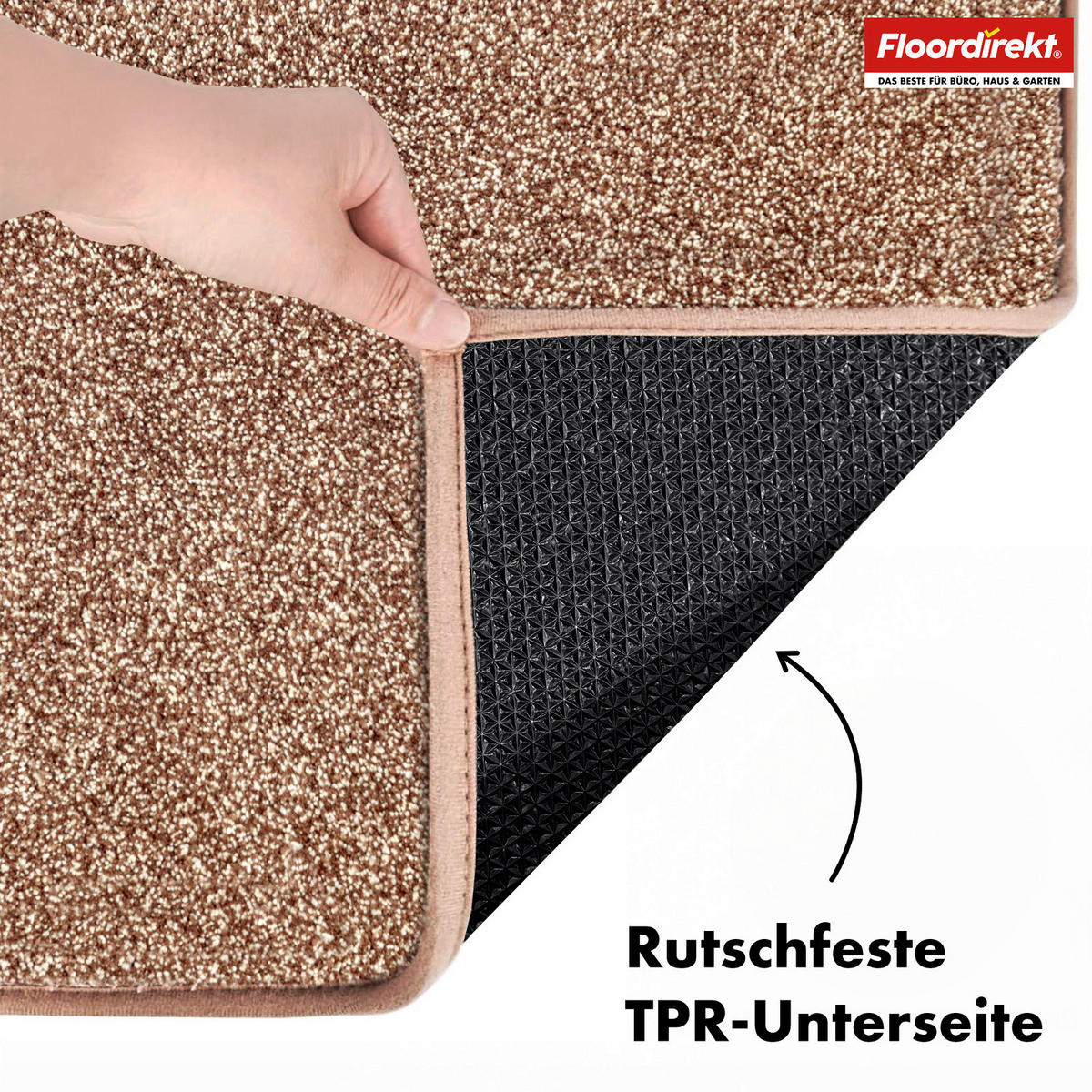 BADEMATTE Nasa Braun 137/210 cm  - Braun, Basics, Kunststoff/Textil (137/210cm) - Floordirekt