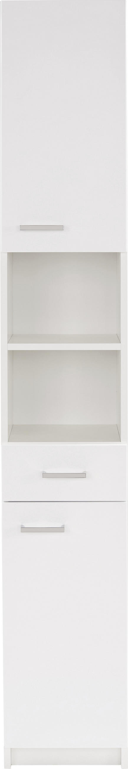 VISOKA OMARA 30/192/30 cm - barve kroma/bela, Konvencionalno, kovina/leseni material (30/192/30cm)