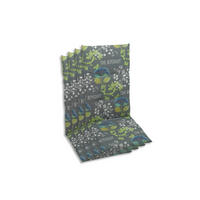 SESSELAUFLAGENSET Blume  - Blau/Grau, Basics, Textil (48/5/118cm)