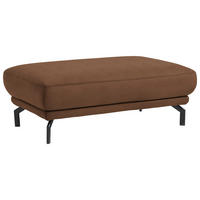 HOCKER in Textil Hellbraun  - Hellbraun/Schwarz, Design, Textil/Metall (127/46/72cm) - Dieter Knoll
