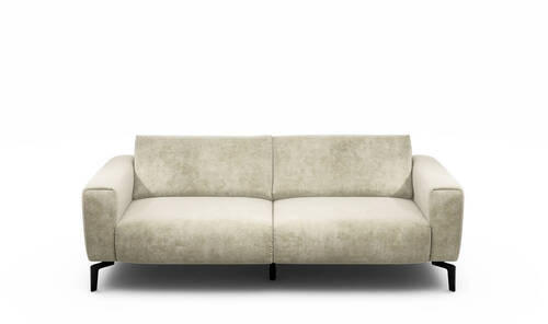 2,5-SITZER in Samt Naturfarben  - Schwarz/Naturfarben, Design, Textil/Metall (220/86/86-94cm) - SENSOO