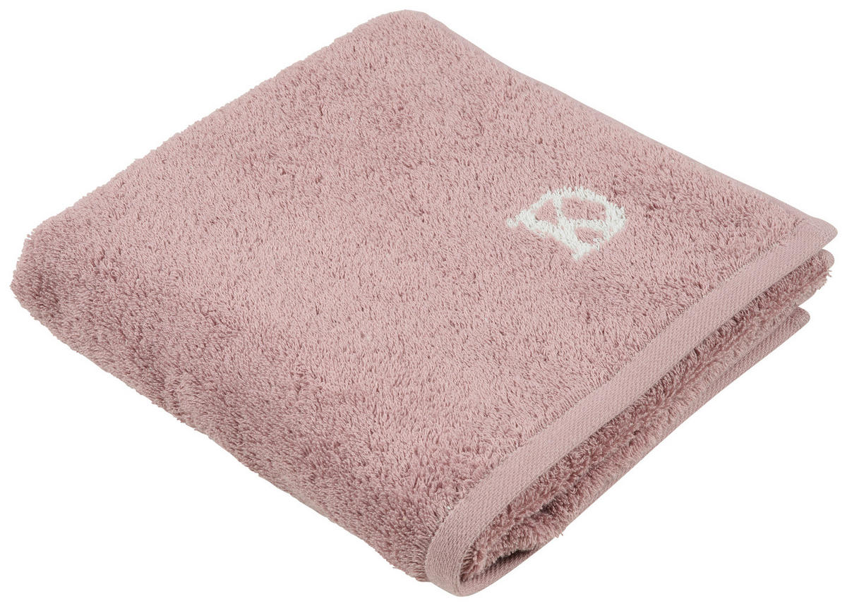 HANDTUCH BASIC Grau, Rosa  - Rosa/Grau, Design, Textil (50/100cm) - Dieter Knoll