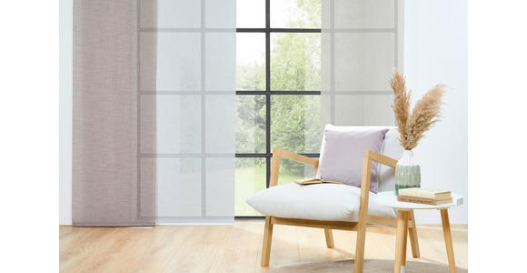 FLÄCHENVORHANG in Weiß transparent  - Weiß, Design, Textil (60/255cm) - Novel