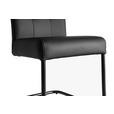 SCHWINGSTUHL    Echtleder  - Schwarz, Design, Leder/Metall (46/97/58cm) - Novel