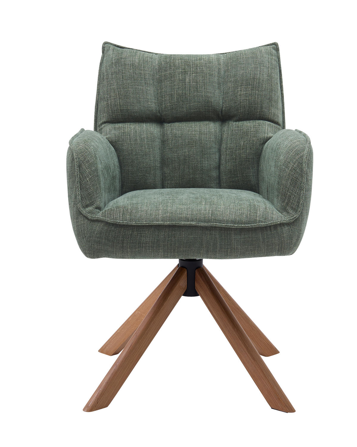 ARMLEHNSTUHL-SET 2 Stück  in Chenille  - Waldgrün/Naturfarben, MODERN, Holz/Textil (59/86/65cm) - Livetastic