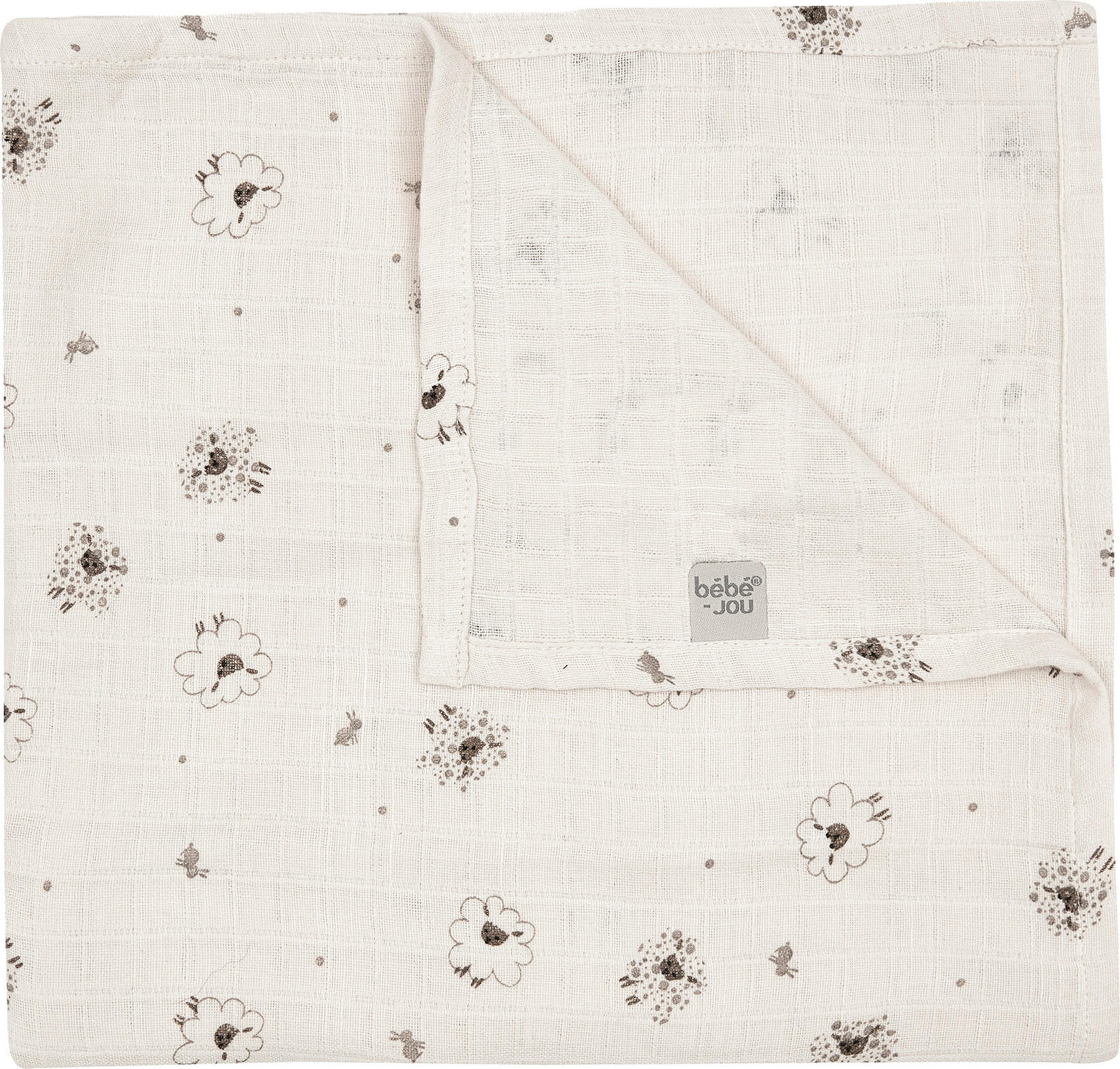 MULLWINDELN   Tiny Sheep  - Weiß, Basics, Textil (110/110/0,3cm) - Bebe Jou