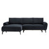 ECKSOFA Webstoff Anthrazit  - Anthrazit/Schwarz, Design, Textil/Metall (170/272cm) - Welnova