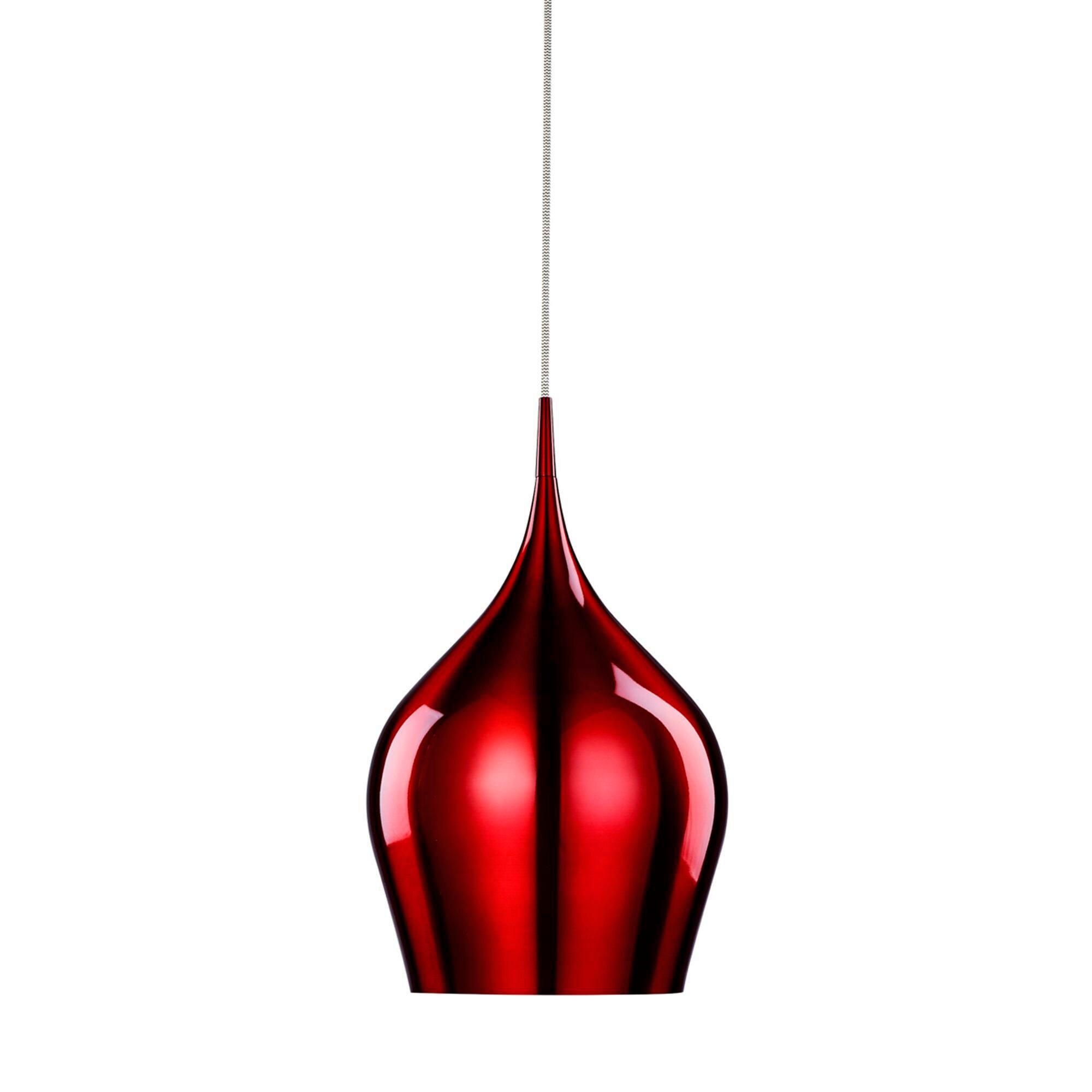 PENDELLAMPA Vibrant 26/160 cm  - vinröd, Design, metall (26/160cm)