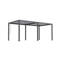 PERGOLA 589/247/300 cm Aluminium  - Anthrazit, Basics, Metall (589/247/300cm) - Gardenson