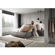 POLSTERBETT Matratze, Lattenrost, Bettkasten 180/200 cm  in Grau  - Chromfarben/Birkefarben, KONVENTIONELL, Holz/Textil (180/200cm) - Dieter Knoll