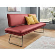 SITZBANK in Metall, Textil Rot, Schwarz  - Rot/Schwarz, Design, Textil/Metall (195/91/65cm) - Dieter Knoll