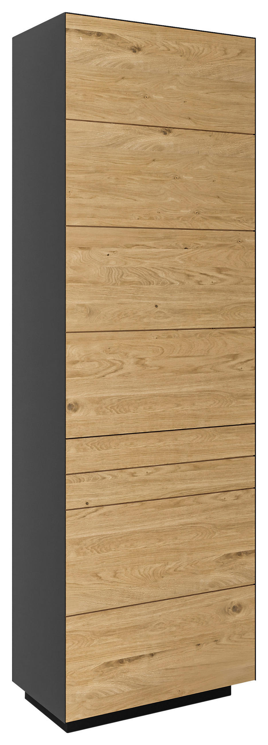 GARDEROBENSCHRANK  in  - Wildeiche/Anthrazit, Natur, Holz/Holzwerkstoff (64cm) - Dieter Knoll