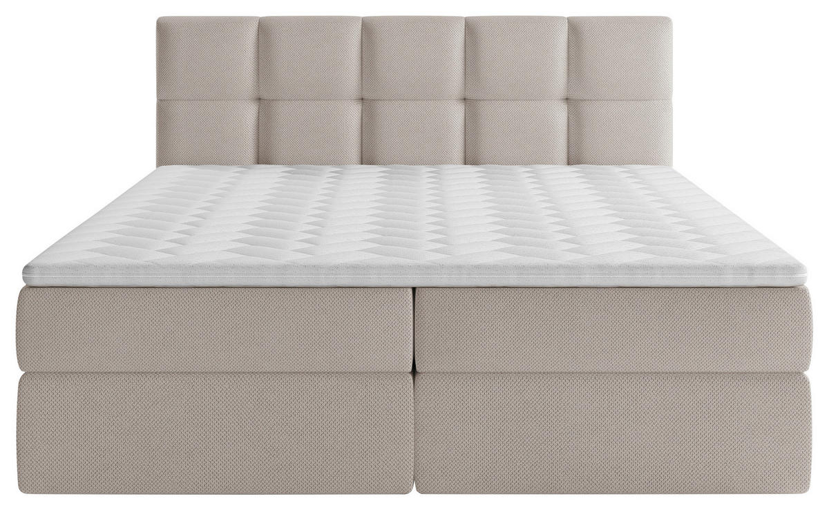 BOXBETT 160/200 cm  in Beige  - Beige/Schwarz, MODERN, Holz/Kunststoff (160/200cm) - MID.YOU