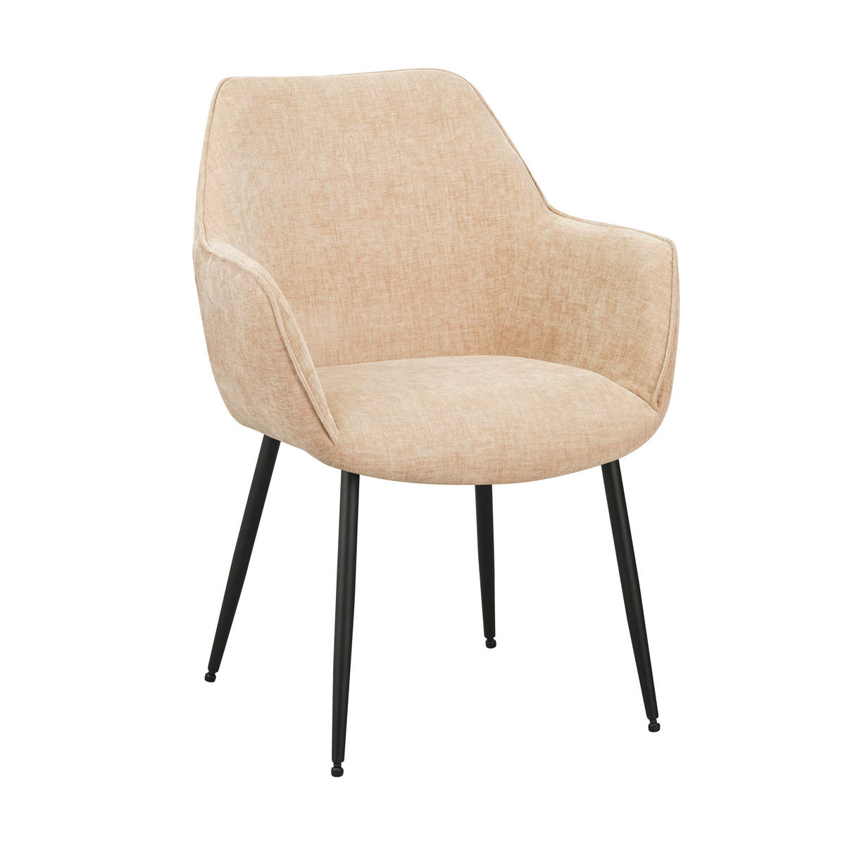 SADA STOLIČIEK S PODRÚČKAMI 2 kus - čierna/koňaková, Modern, kov/textil (61/84/59,5cm) - MID.YOU